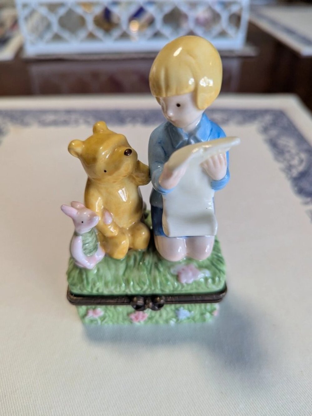 disney midwest of cannon falls winnie the pooh Christopher Robin Trinket Box